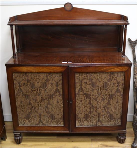 A Regency mahogany chiffonier, W.110cm